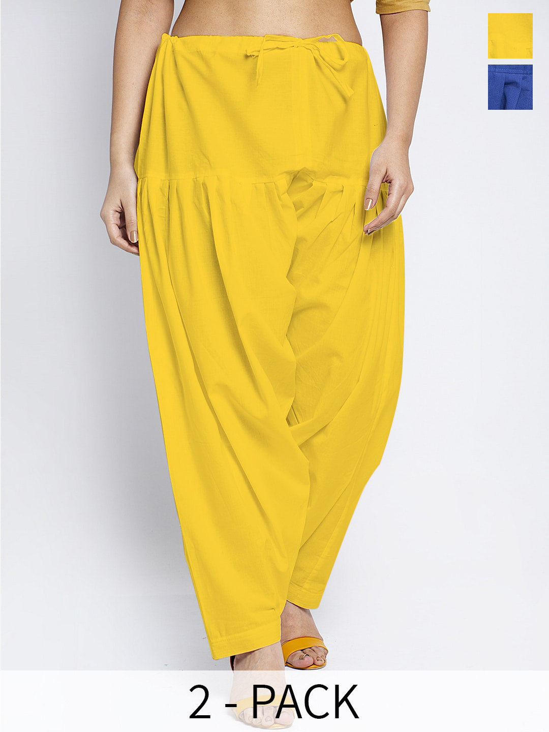 

GRACIT Pack of 2 Cotton Loose Fit Salwar, Blue