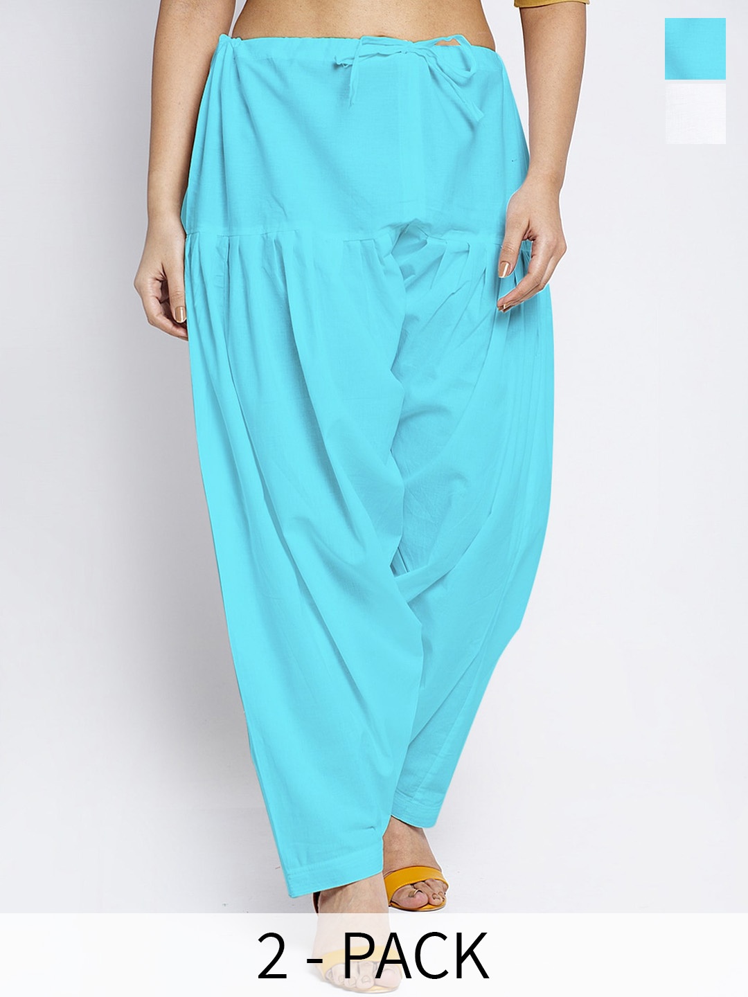 

GRACIT Women Loose Fit Cotton Salwar, White