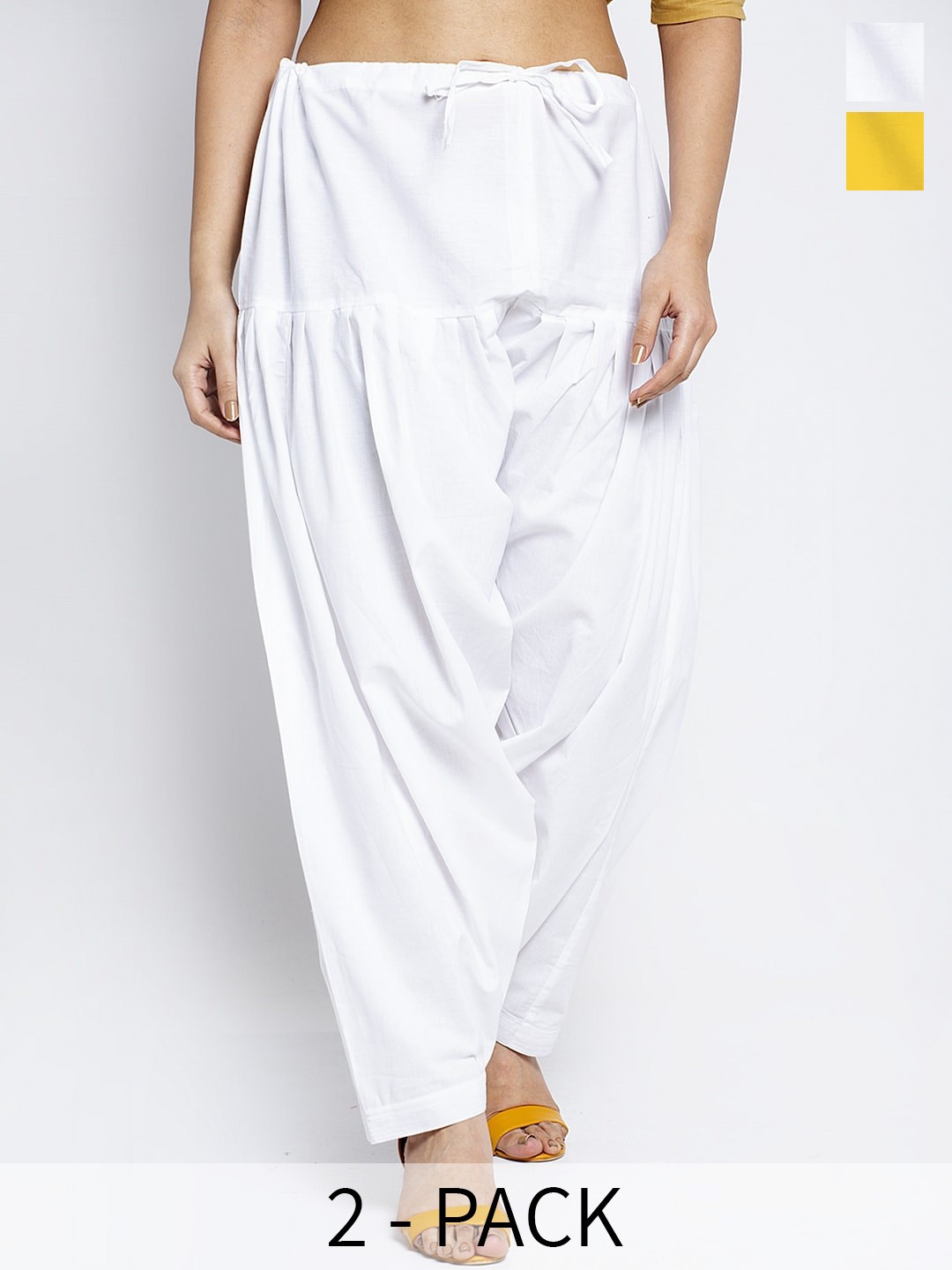 

GRACIT Women Pack Of 2 Salwar, White