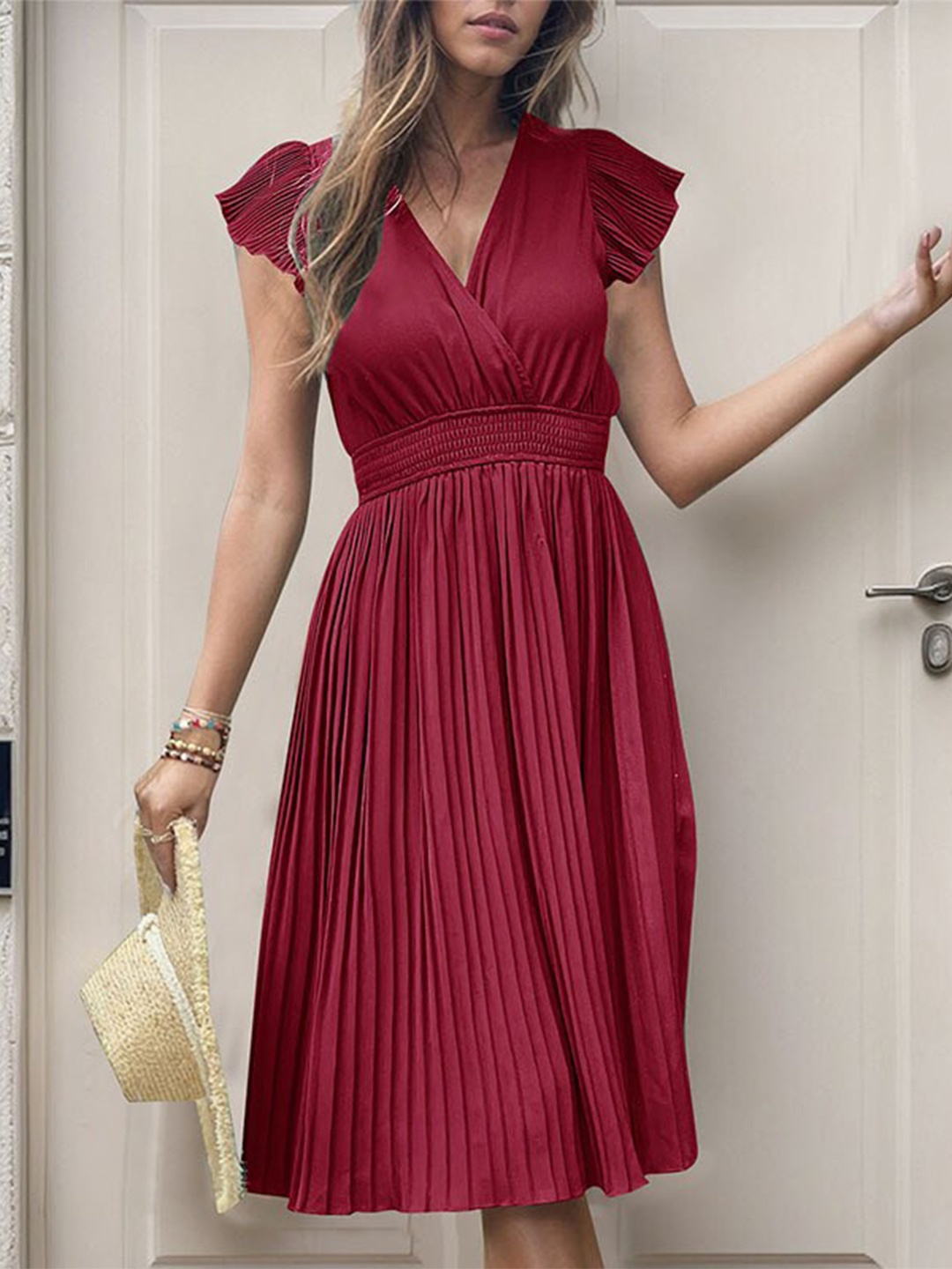 

StyleCast x Revolte Fit & Flare Maxi Dress, Red