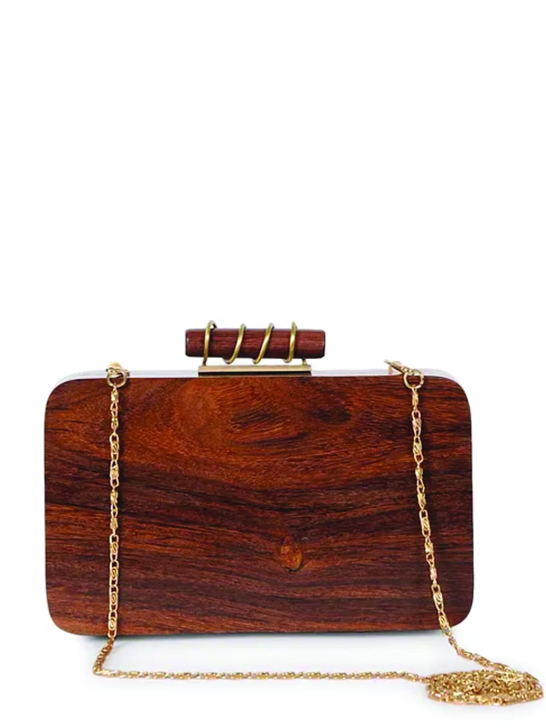 

Jalwa Art Box Clutch, Brown