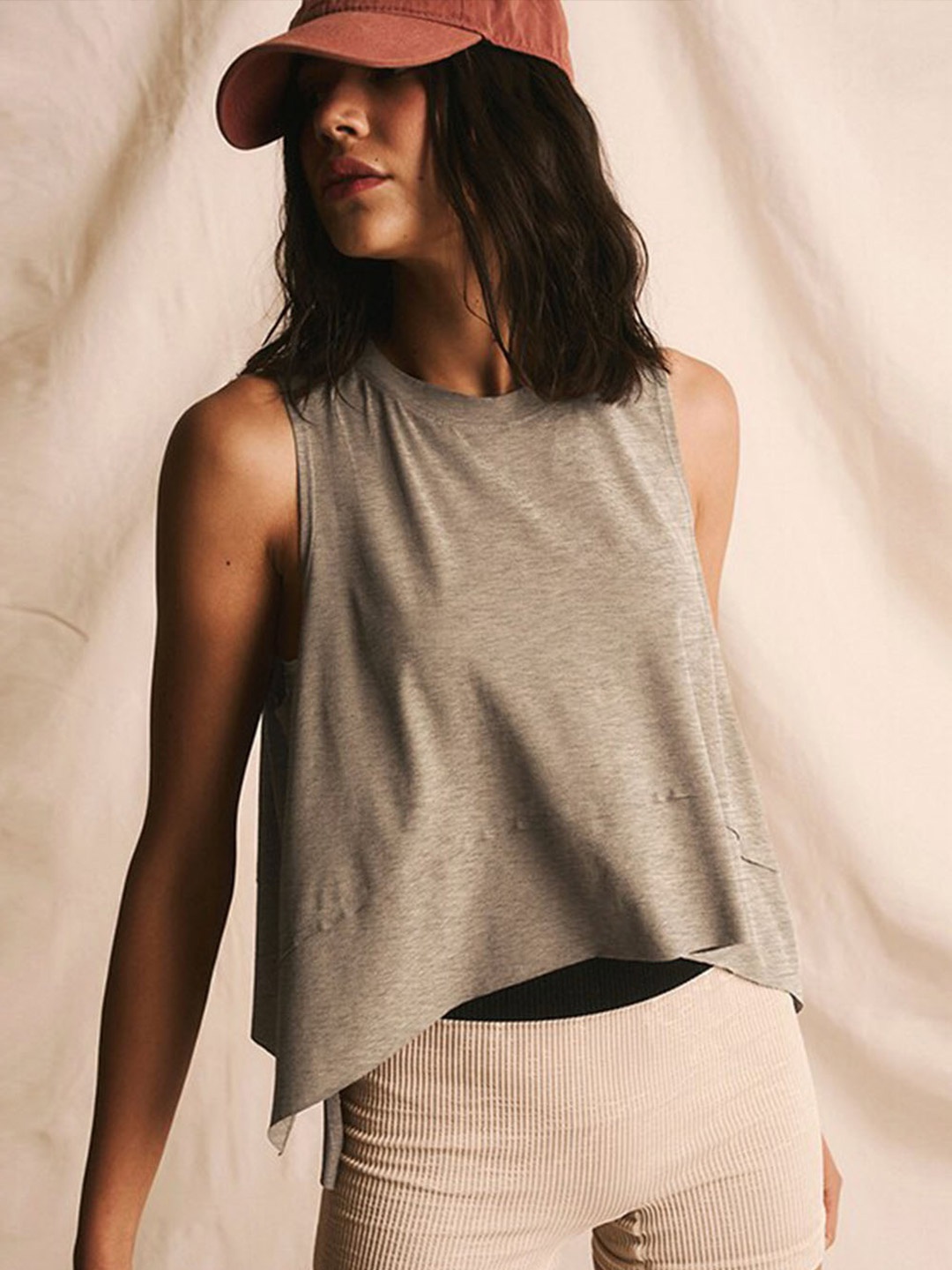 

StyleCast x Revolte Khaki Round Neck Sleeveless Top