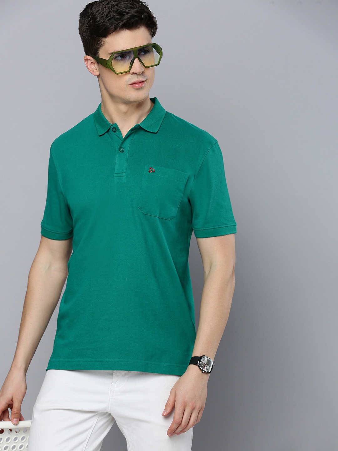 

SPORTO Polo Collar Lightweight And Breathable Sports T-shirt, Green