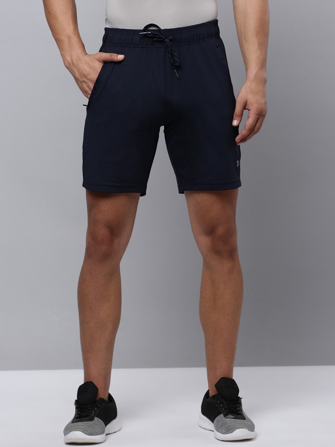 

SPORTO Men Mid-Rise Sports Shorts, Navy blue