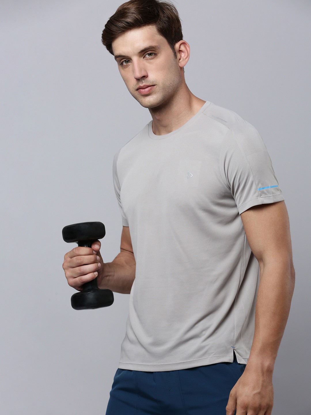 

SPORTO Round Neck Lightweight And Breathable Sports T-shirt, Grey