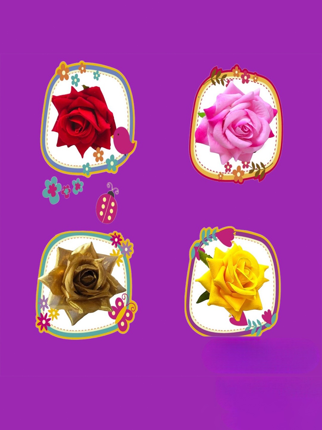 

LYF5STAR Set of 4 U Pins, Yellow