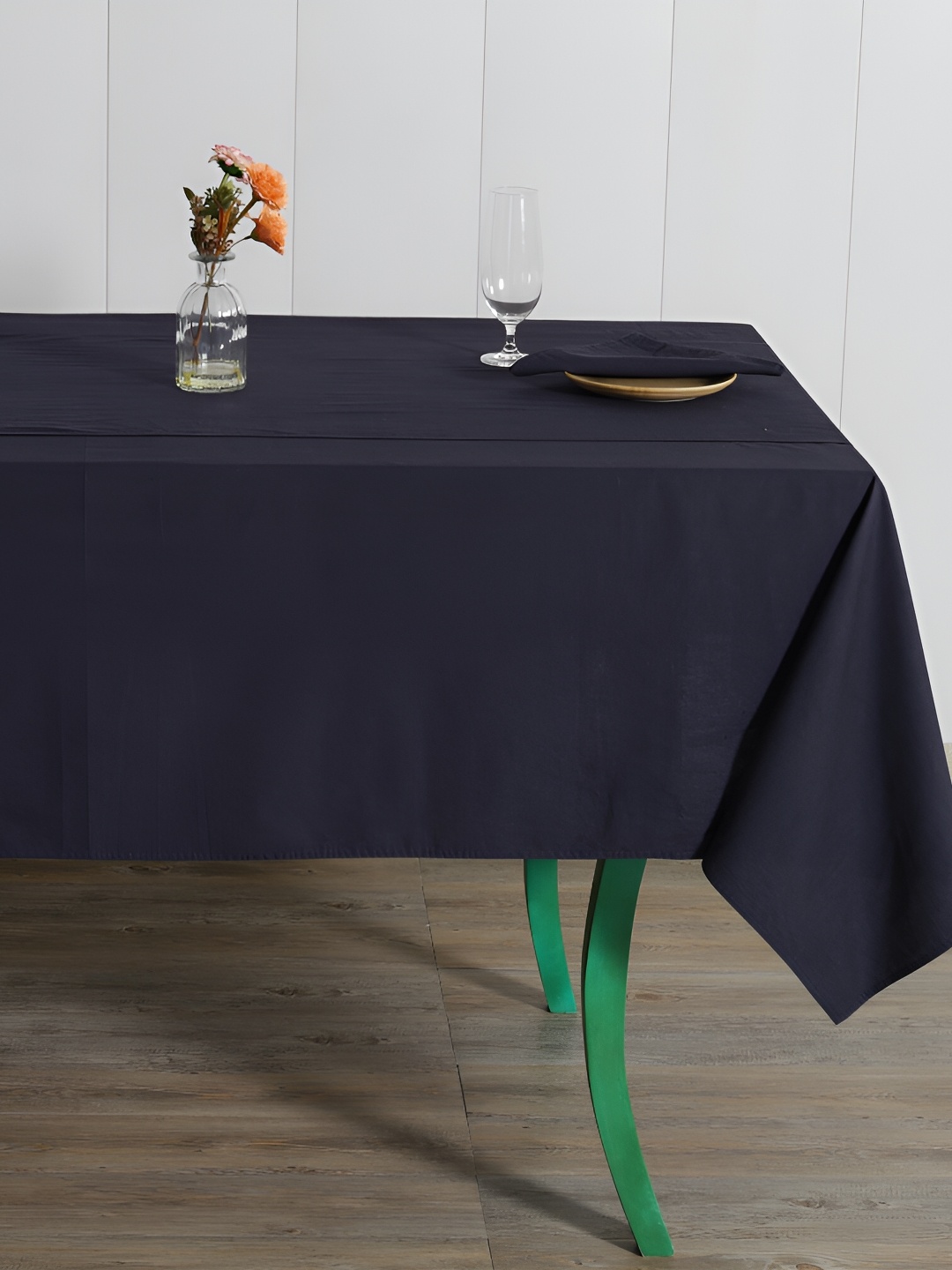 

HANDICRAFT PALACE Navy Blue Cotton 8-Seater Table Cover