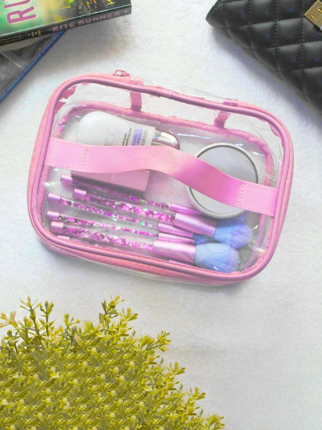 

LYF5STAR 2-Pcs Pink Waterproof Makeup Pouch