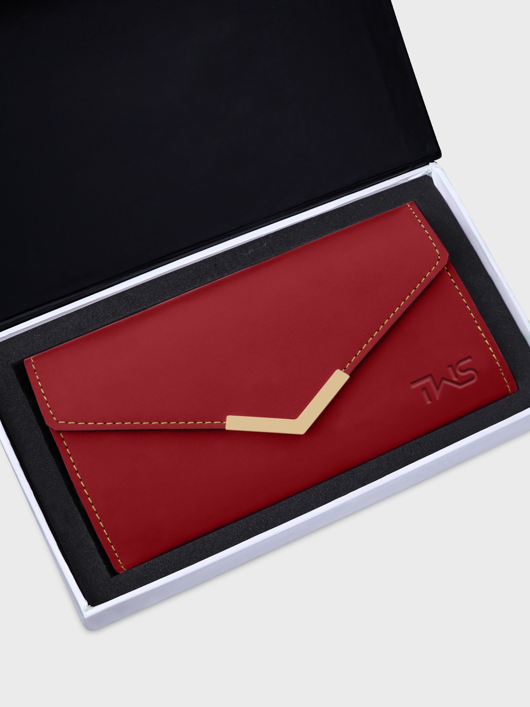 

The Wallet Store Foldover Leather Clutch, Green