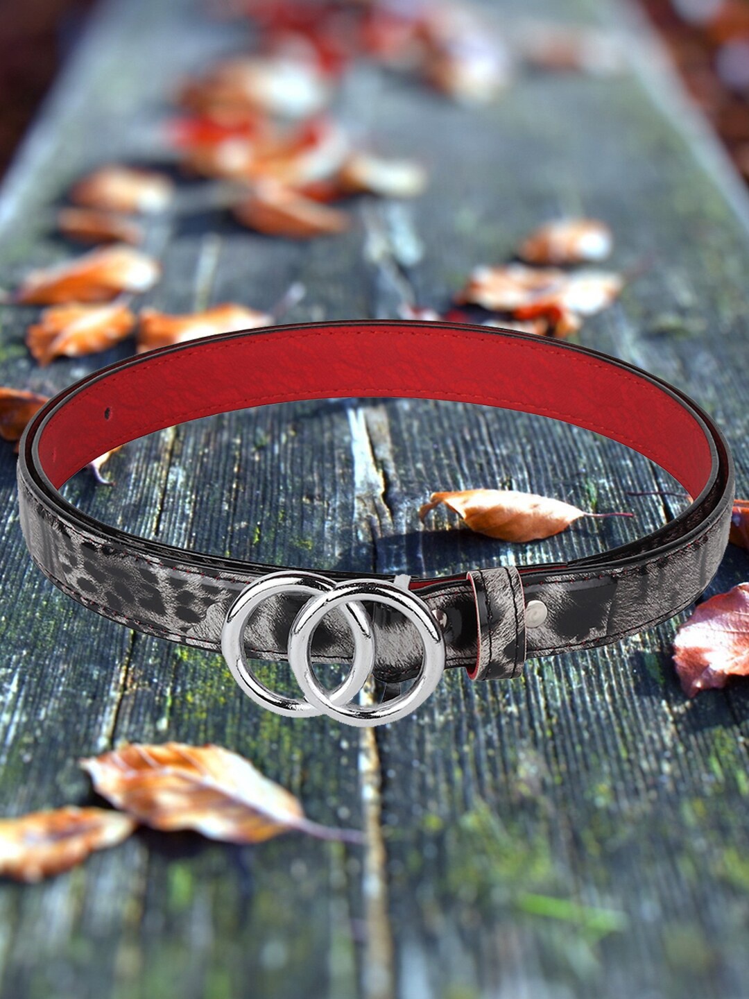 

DressBerry Women Black Printed Casual Belt