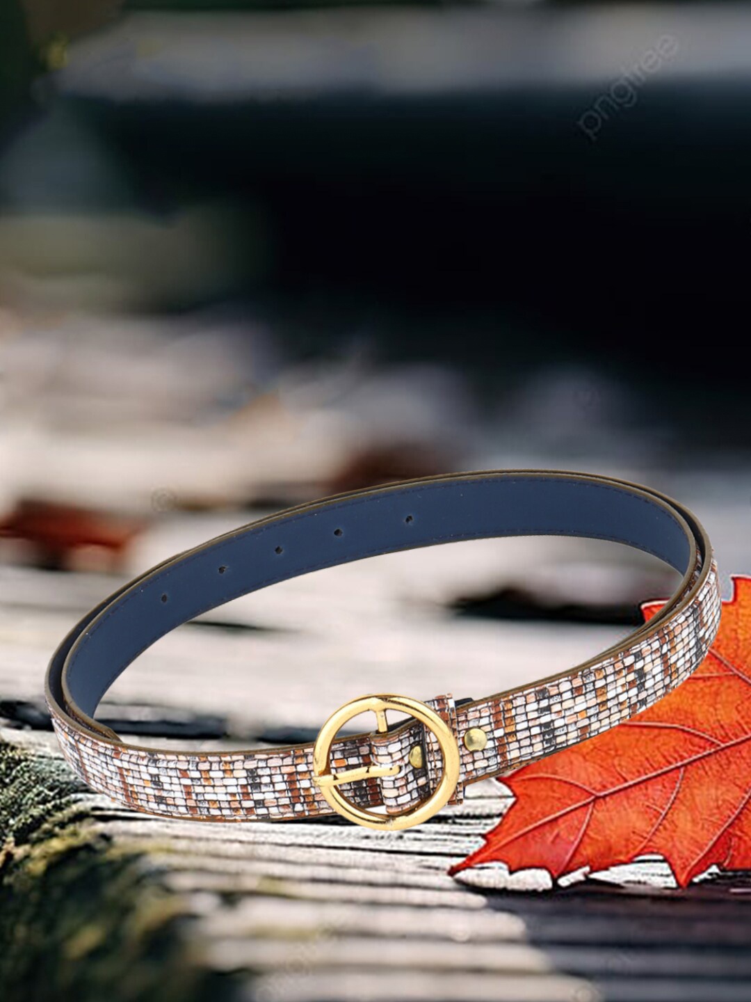 

DressBerry Women Brown Printed Belt