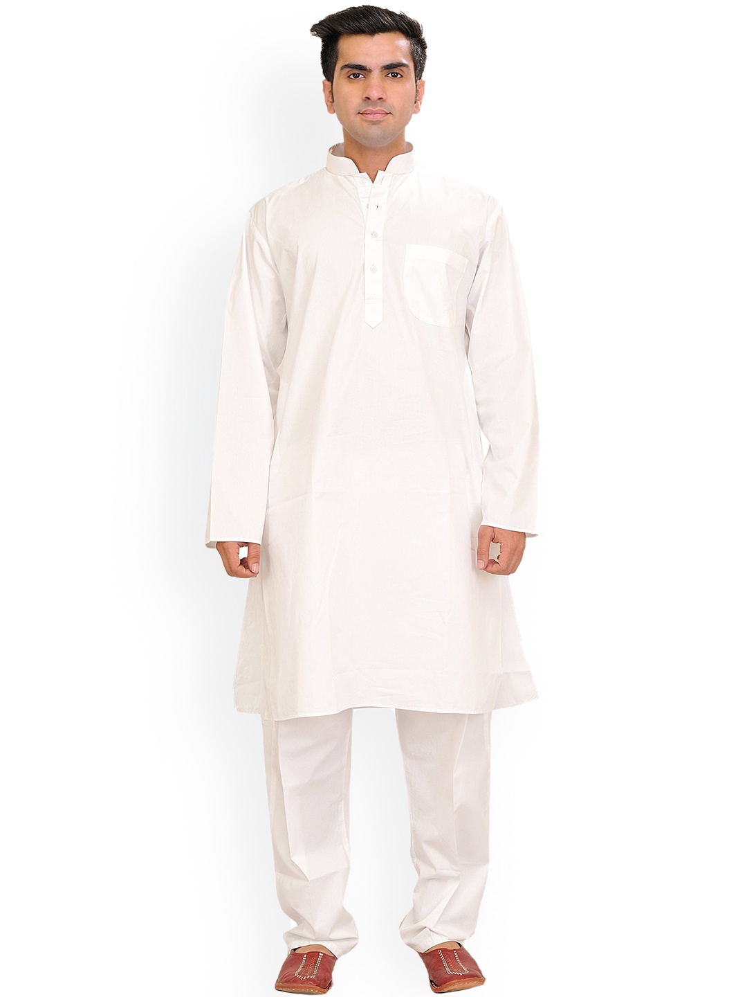 

Exotic India Pure Cotton Kurta Pajama Set, White