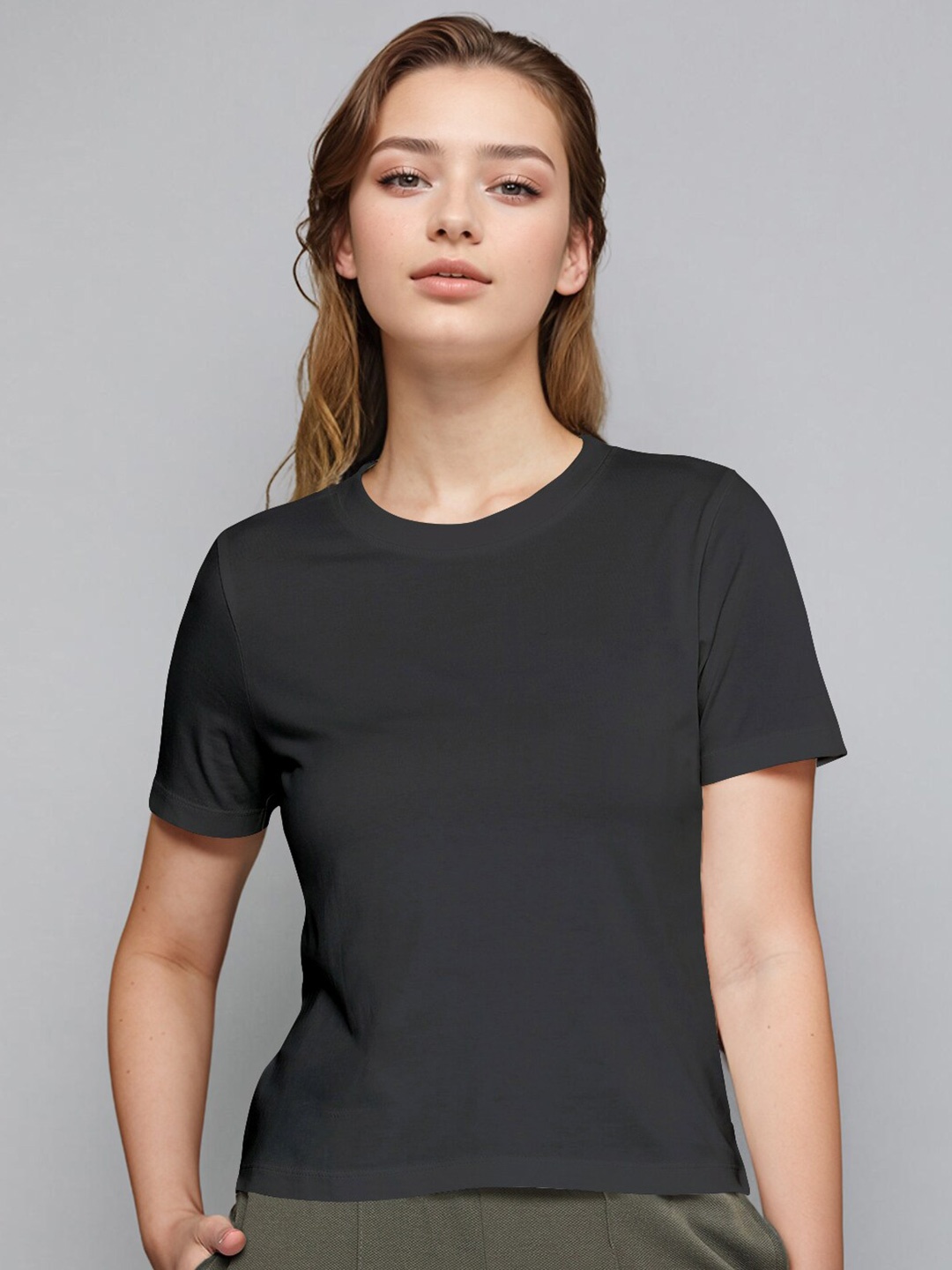 

Huetrap Slim Fit Pure Cotton T-shirt, Charcoal