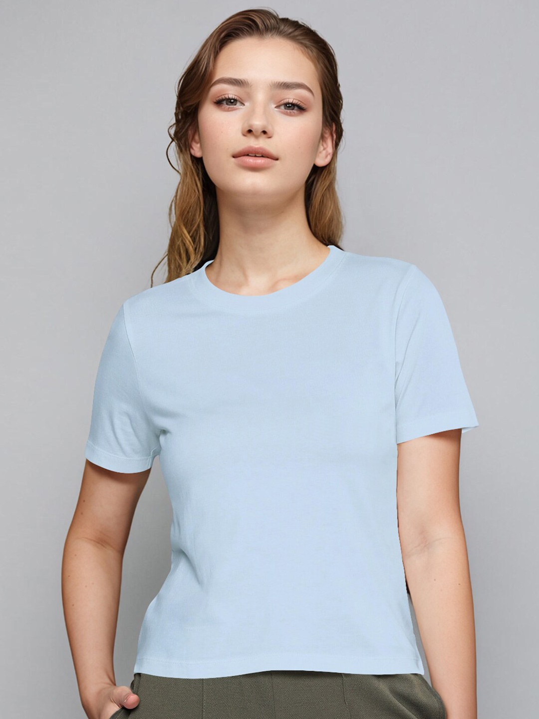 

Huetrap Slim Fit Pure Cotton T-shirt, Blue