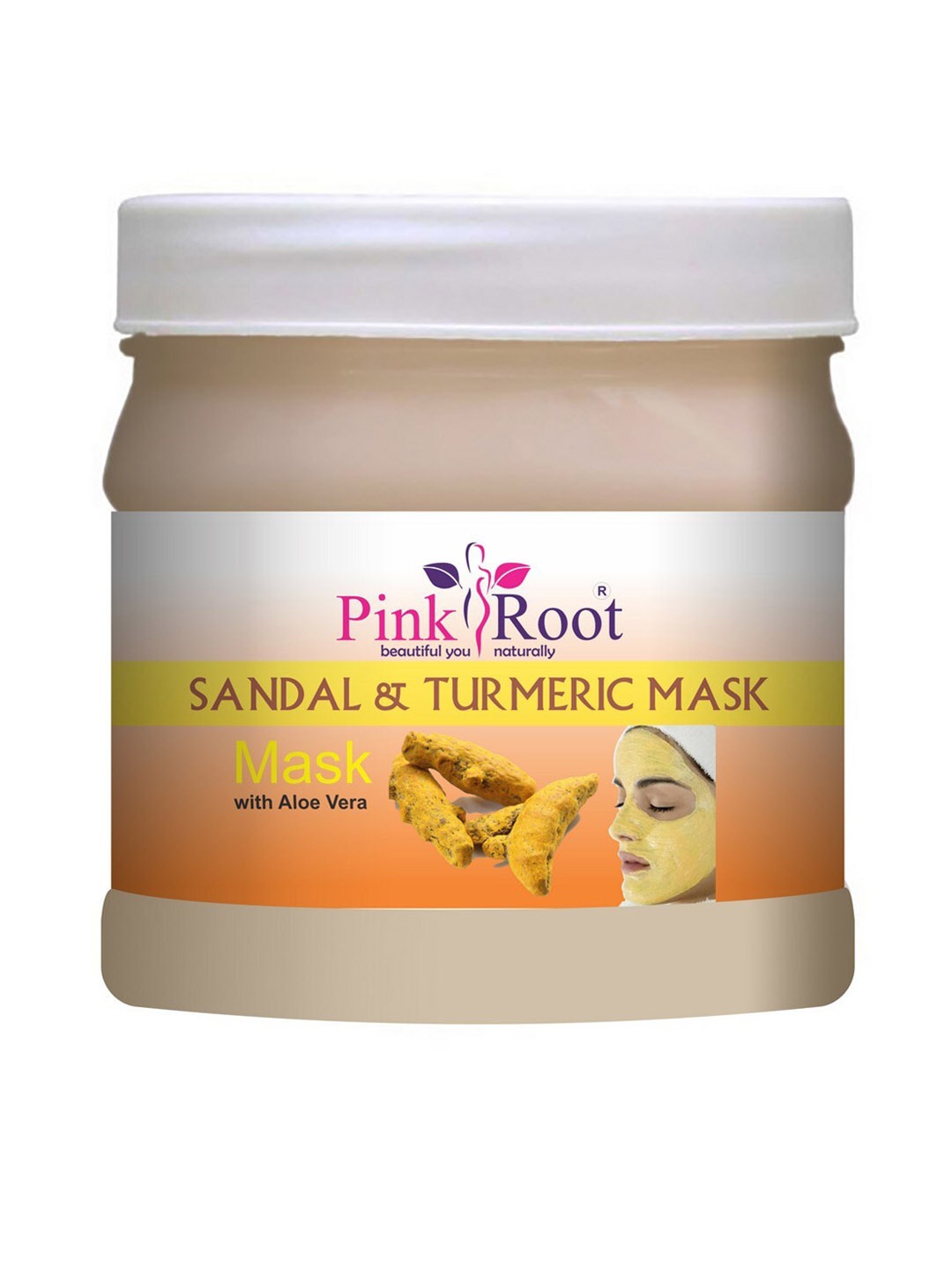 

Pink Root Sandal & Turmeric Mask With Aloe Vera Extract - 500 gm, White