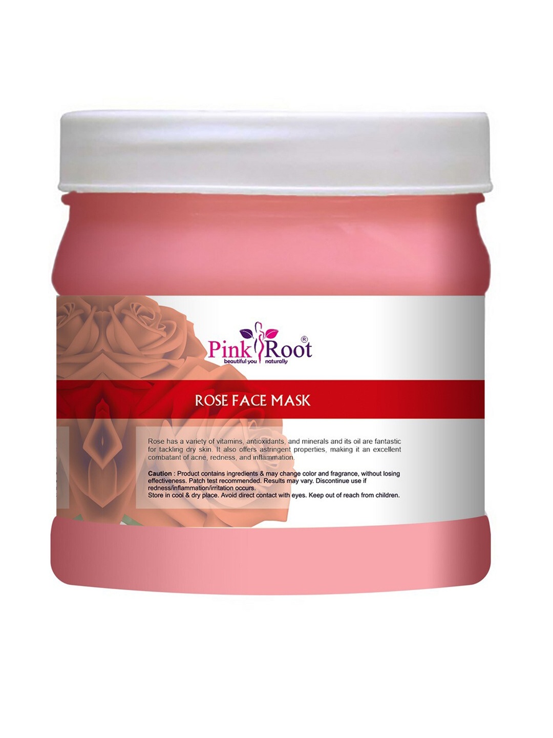 

Pink Root Rose Face Mask With Aloevera & Rose Extract - 500g, White