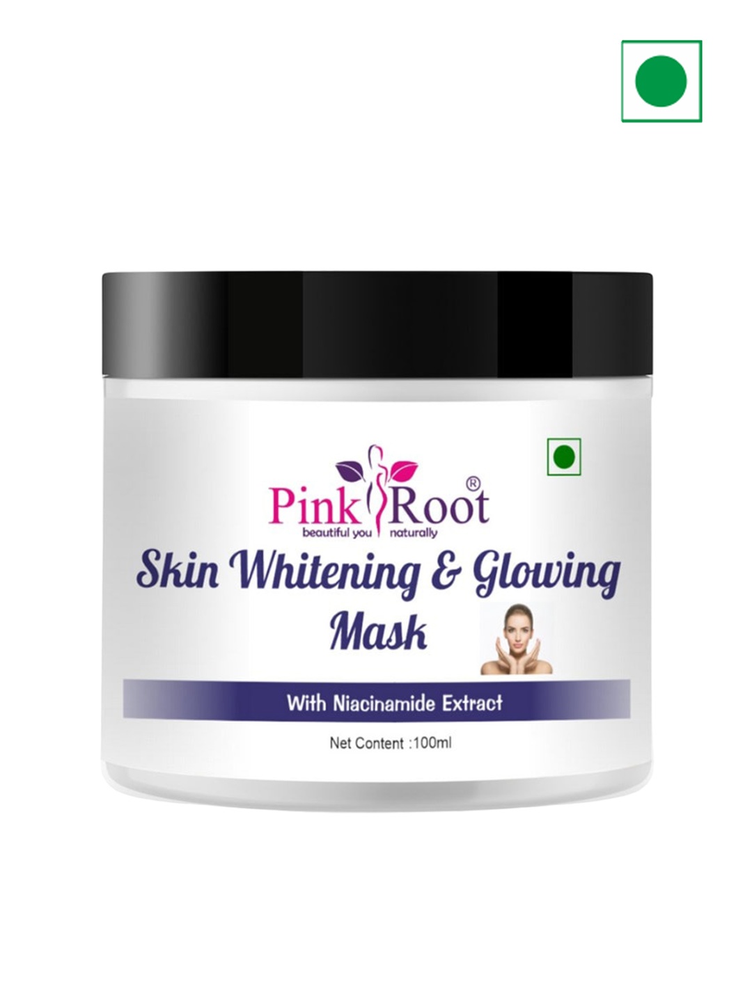 

Pink Root Skin Whitening & Glowing Mask With Niacinamide & Orange Extract - 100ml, White