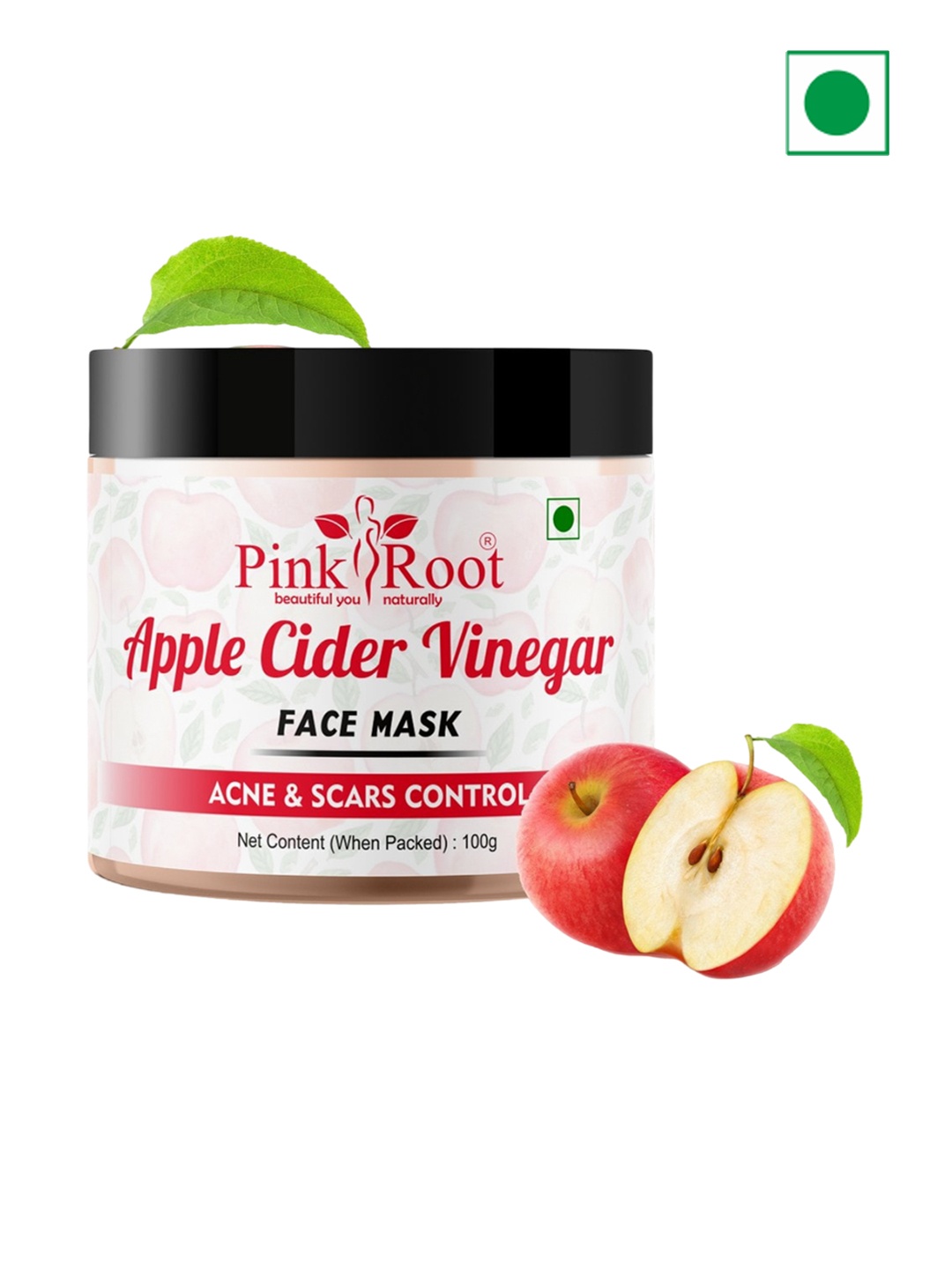 

Pink Root Apple Cider Vinegar Face Mask For Acne & Scars Control - 100g