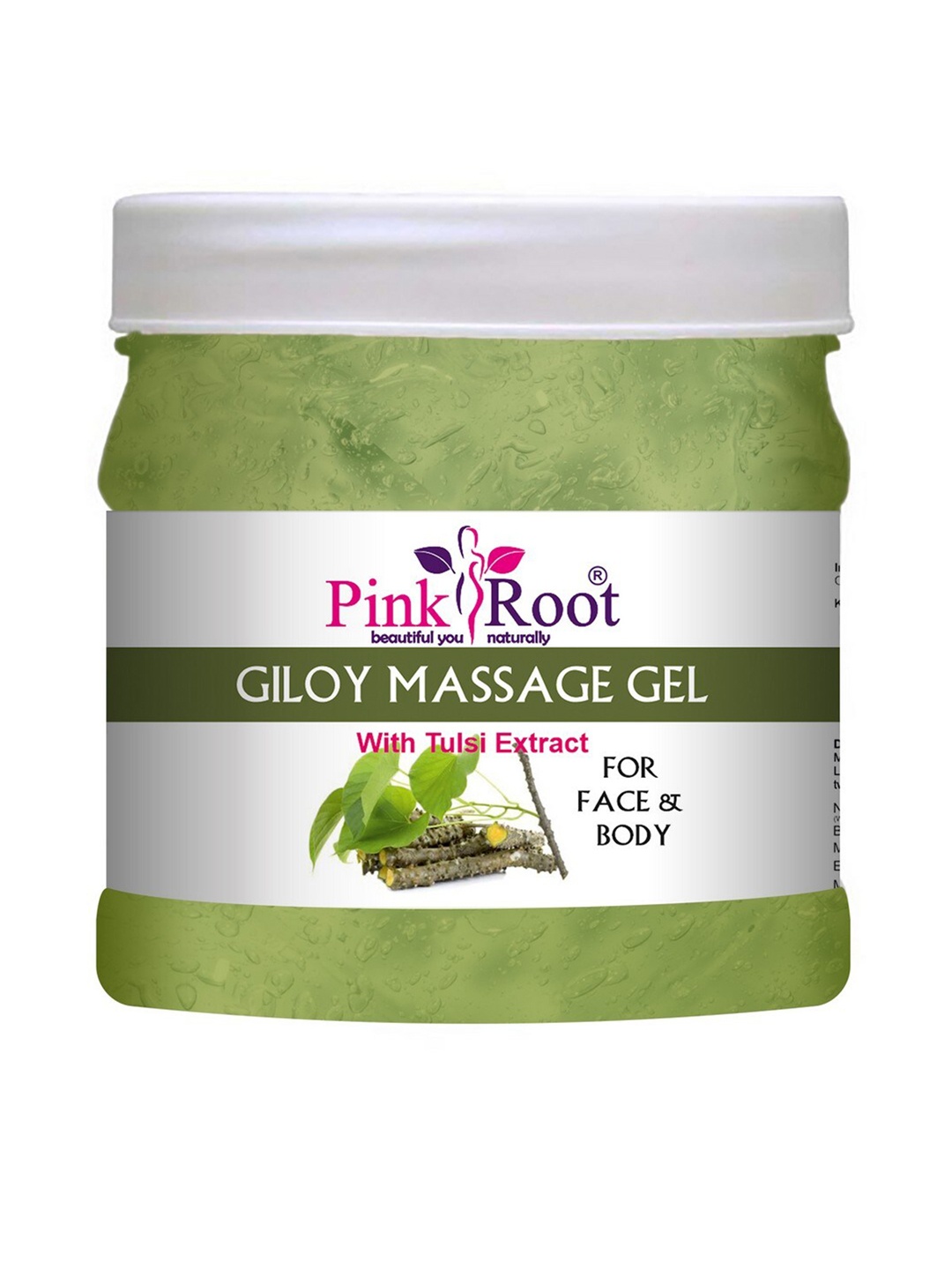 

Pink Root Giloy Massage Gel with Tulsi Extract For Anti Ageing - 500ml, Green