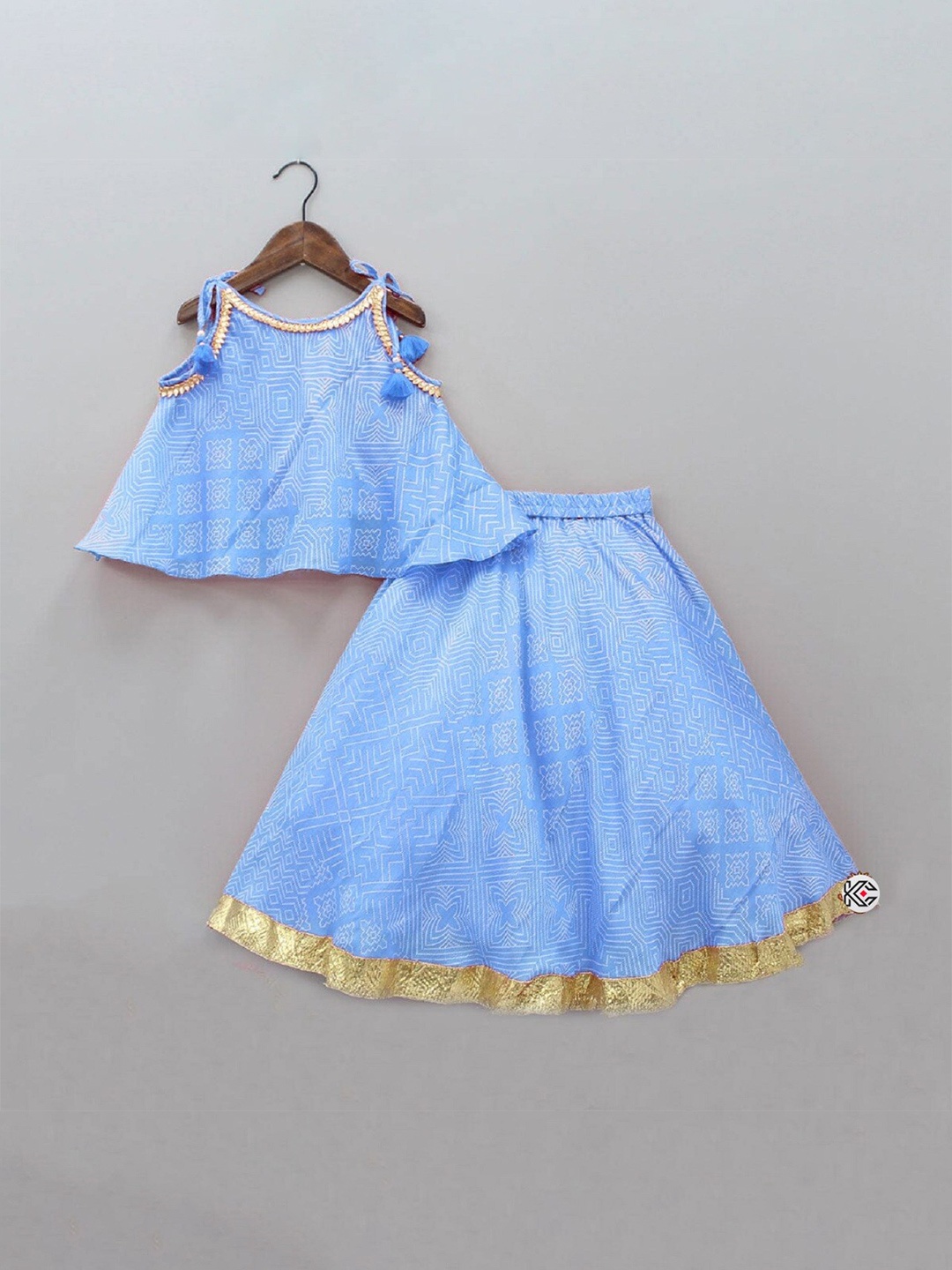 

BAESD Girls Ready to Wear Lehenga & Choli, Turquoise blue