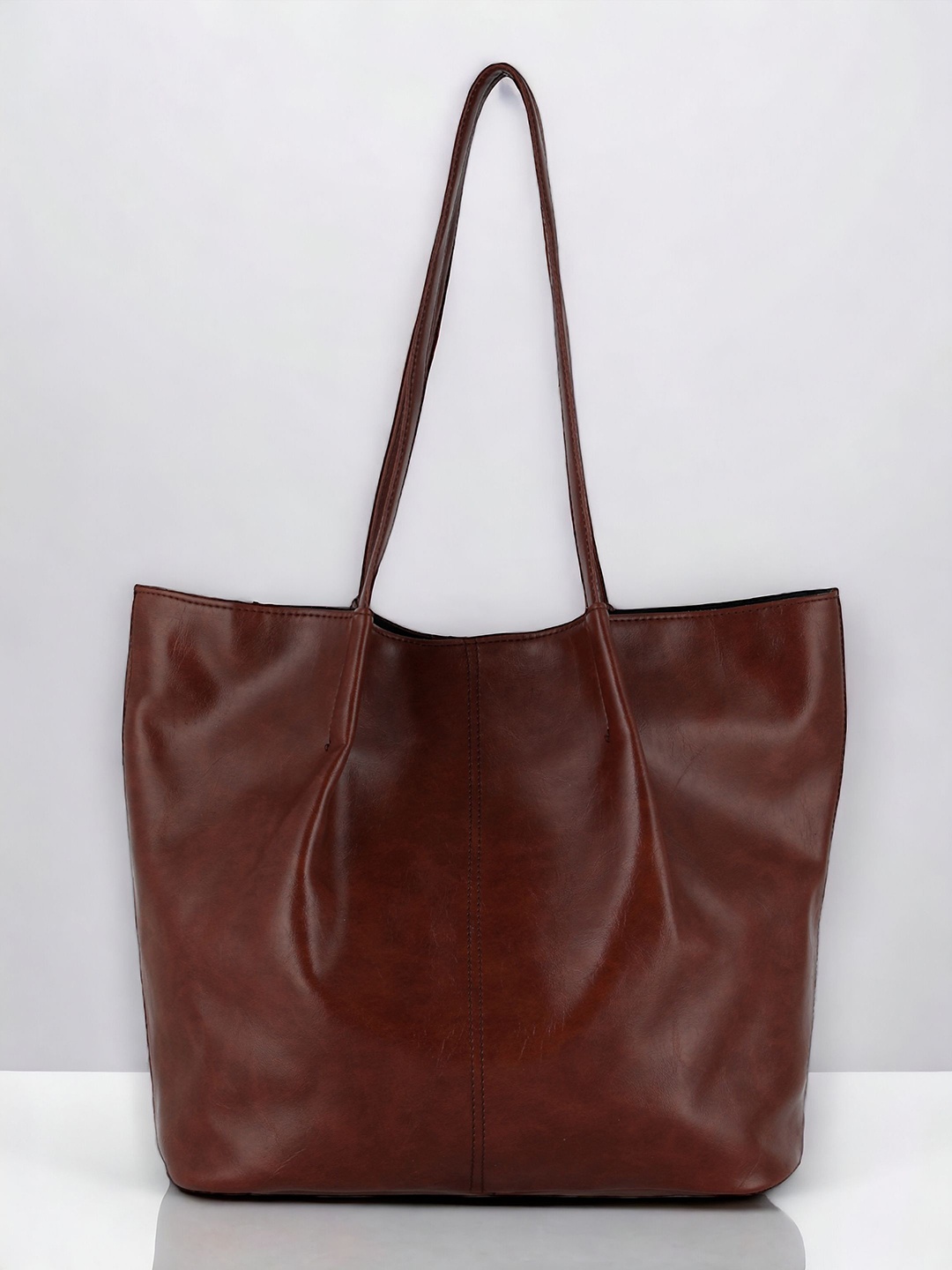 

Toteteca Textured Structured Shoulder Bag, Brown