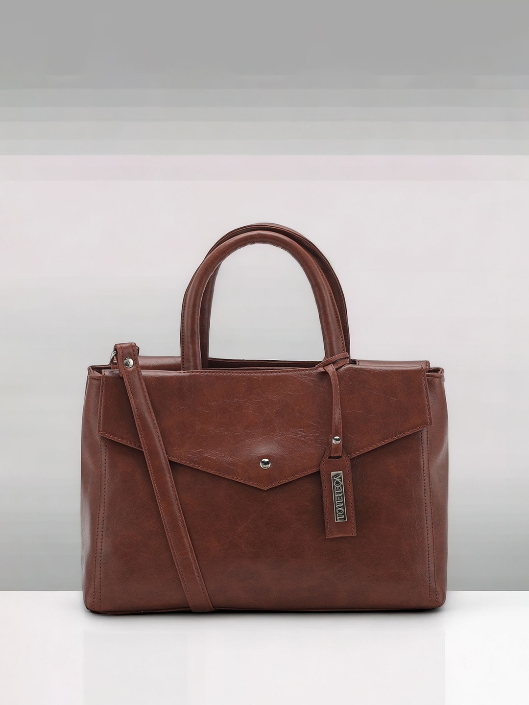 

Toteteca Oversized Structured Handheld Bag, Brown