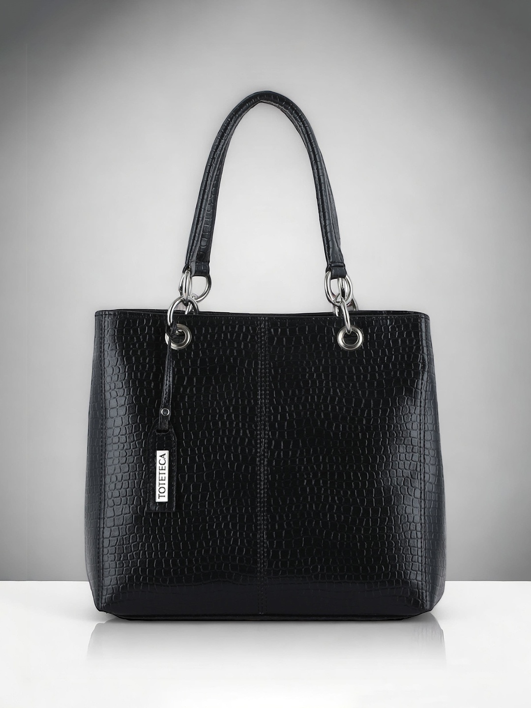 

Toteteca PU Structured Handheld Bag, Black