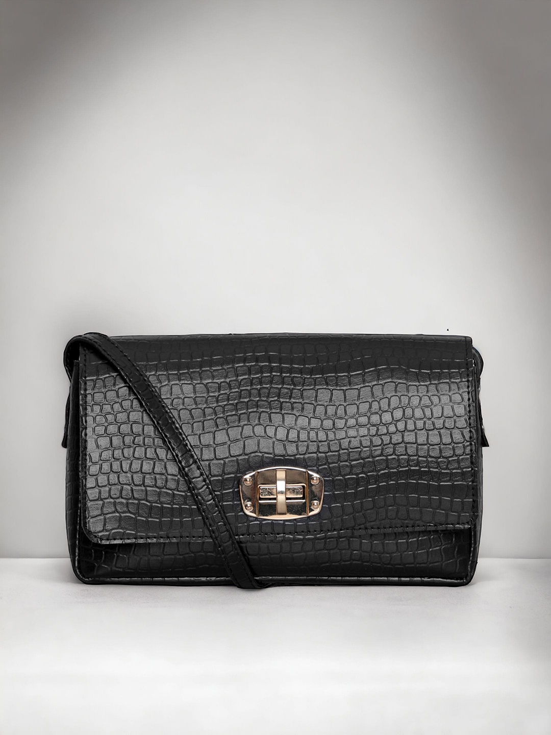 

Toteteca Textured Structured Sling Bag, Black