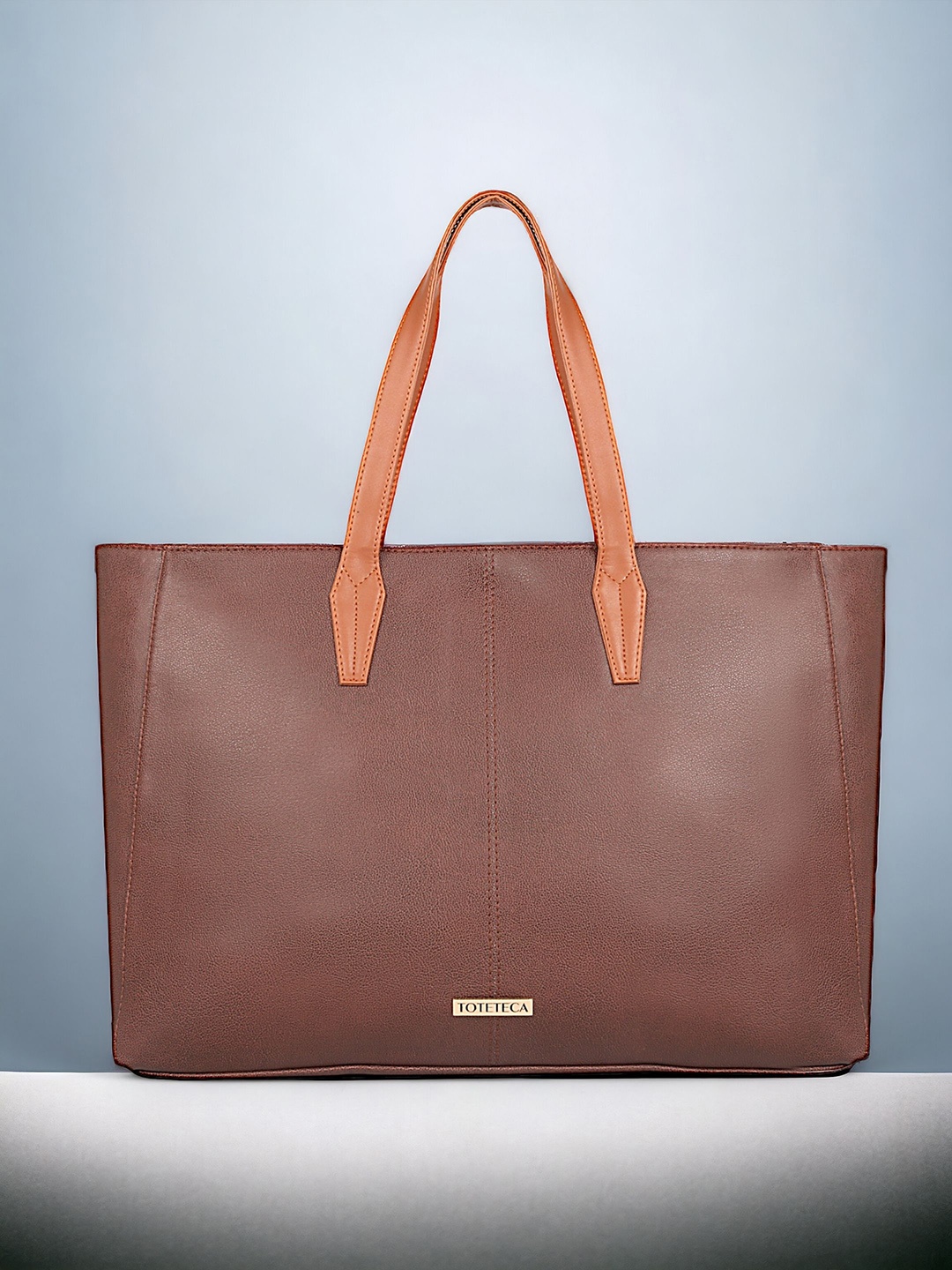 

Toteteca Oversized Structured Shoulder Bag, Brown