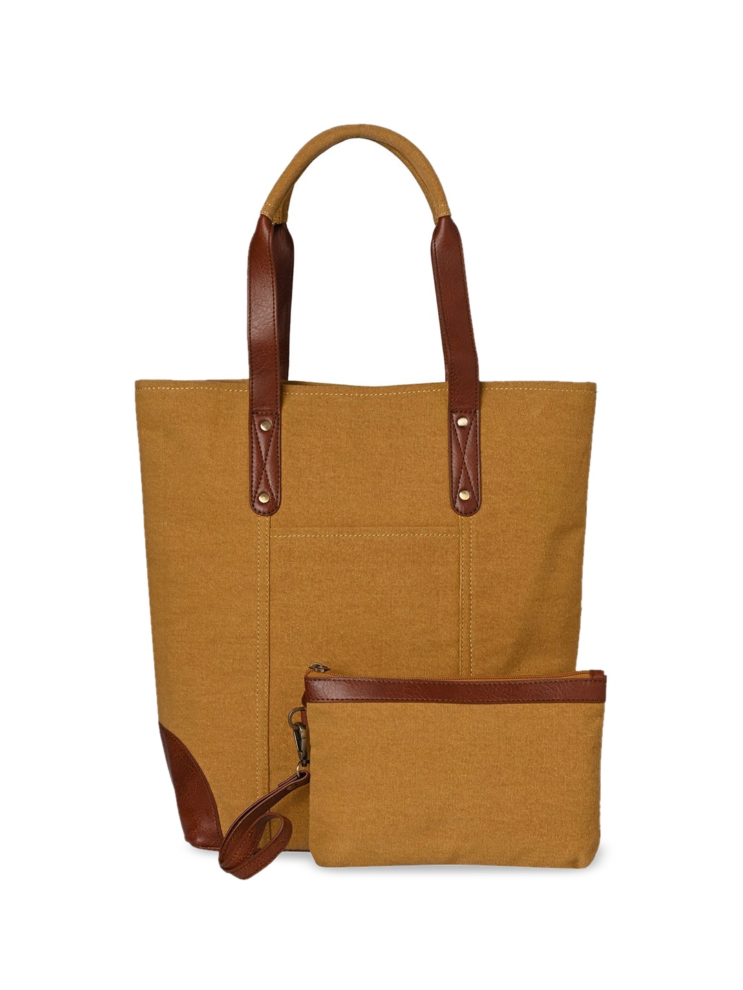 

Mona B Shopper Shoulder Bag with Pouch, Yellow