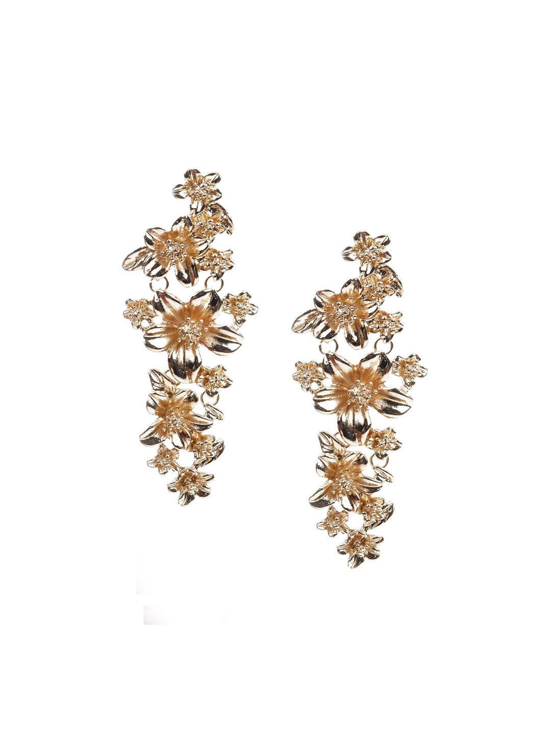 

ODETTE Gold-Plated Floral Drop Earrings