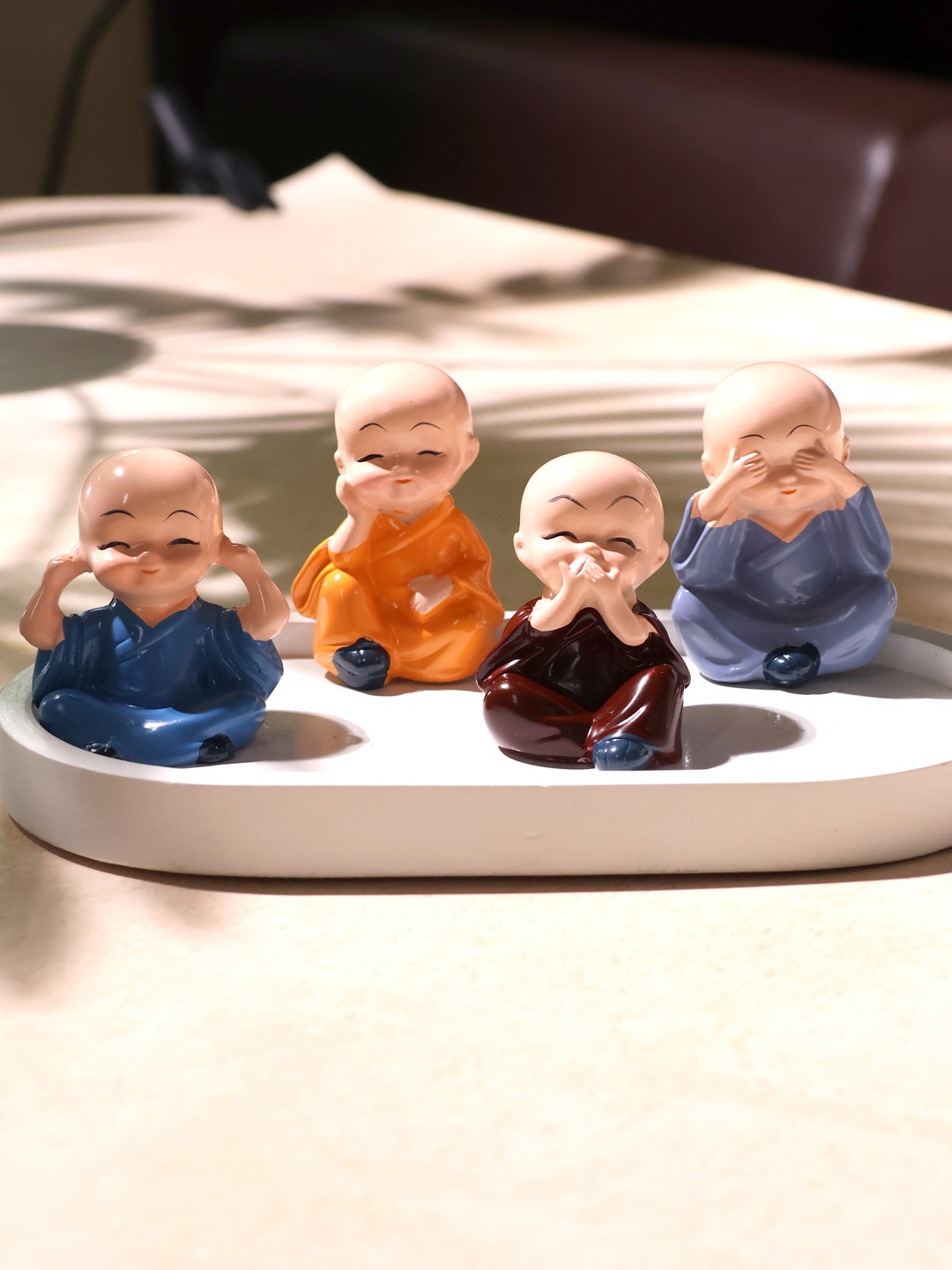 

Shubhanjali Little Baby Monk Buddha Showpiece, Blue