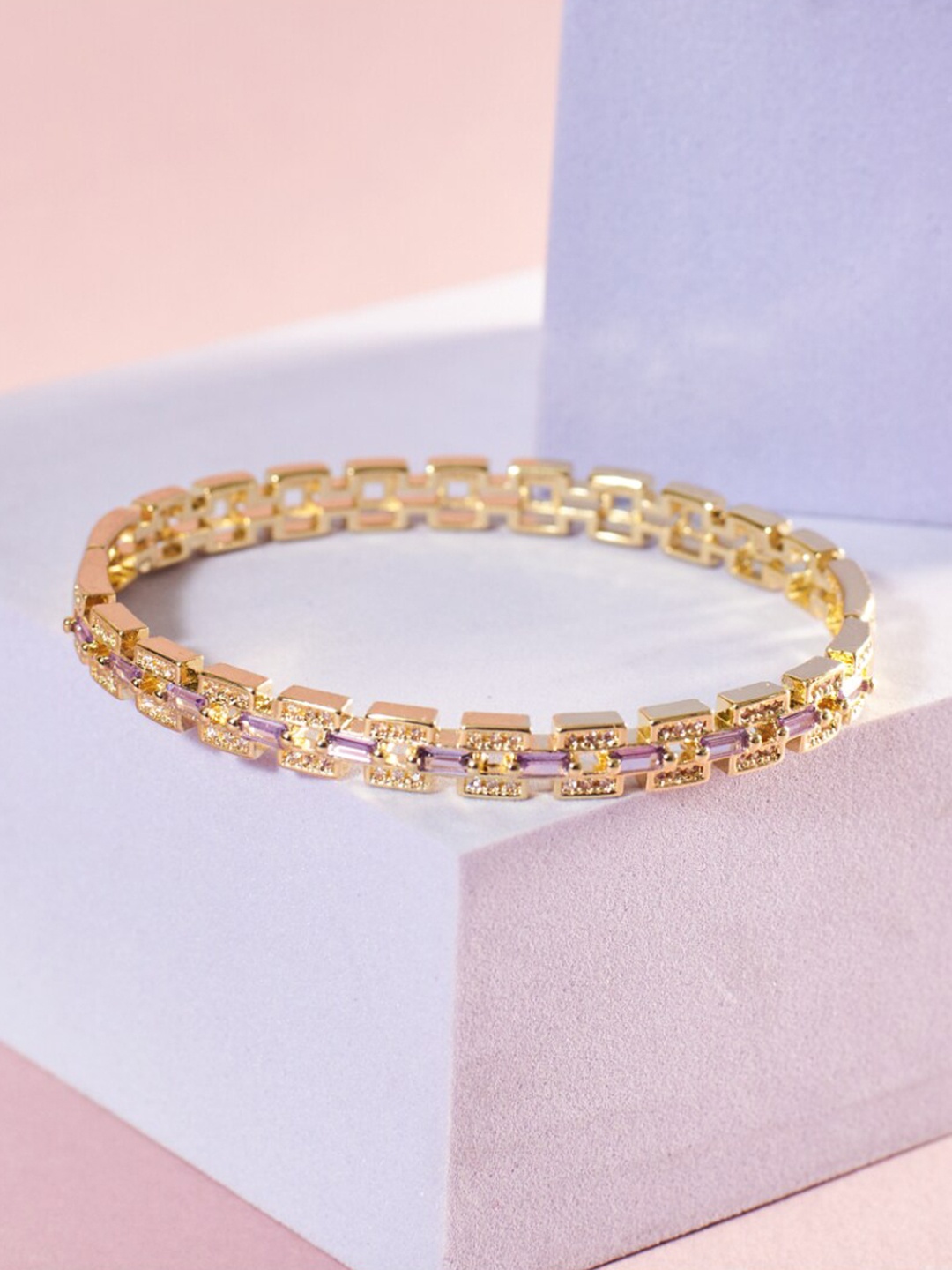 

SALTY Stone Studded Bangle-Style Bracelet, Gold