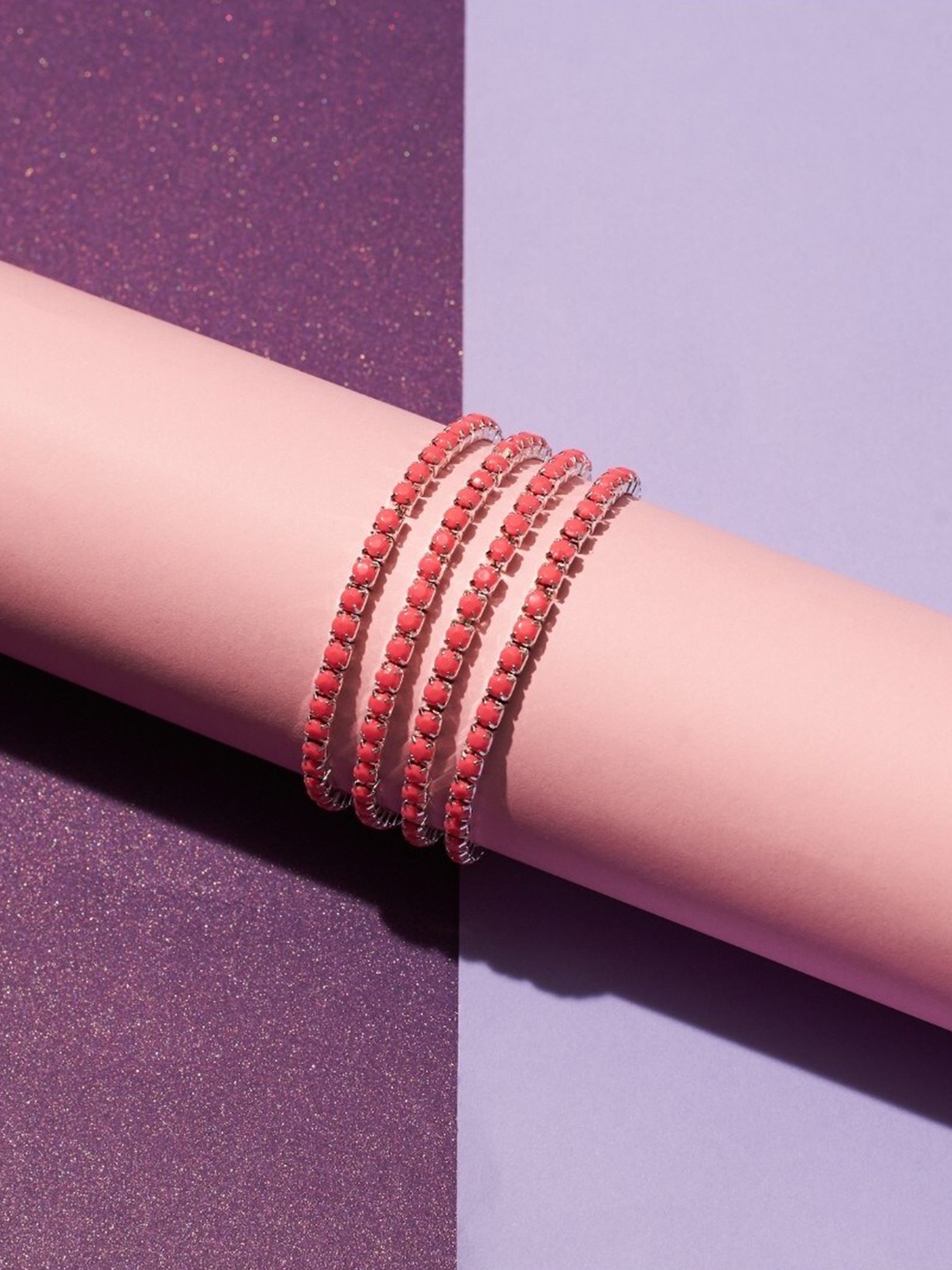 

SALTY Set Of 4 Bangle-Style Bracelets, Rose gold