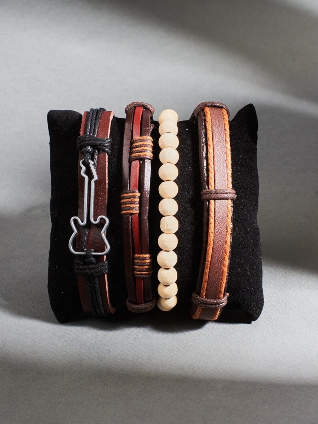 

SALTY Men Leather Multistrand Bracelet, Brown