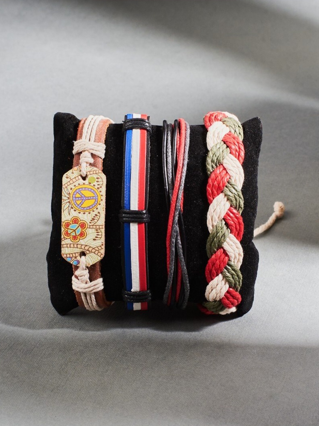 

SALTY Men Leather Multistrand Bracelet, Cream