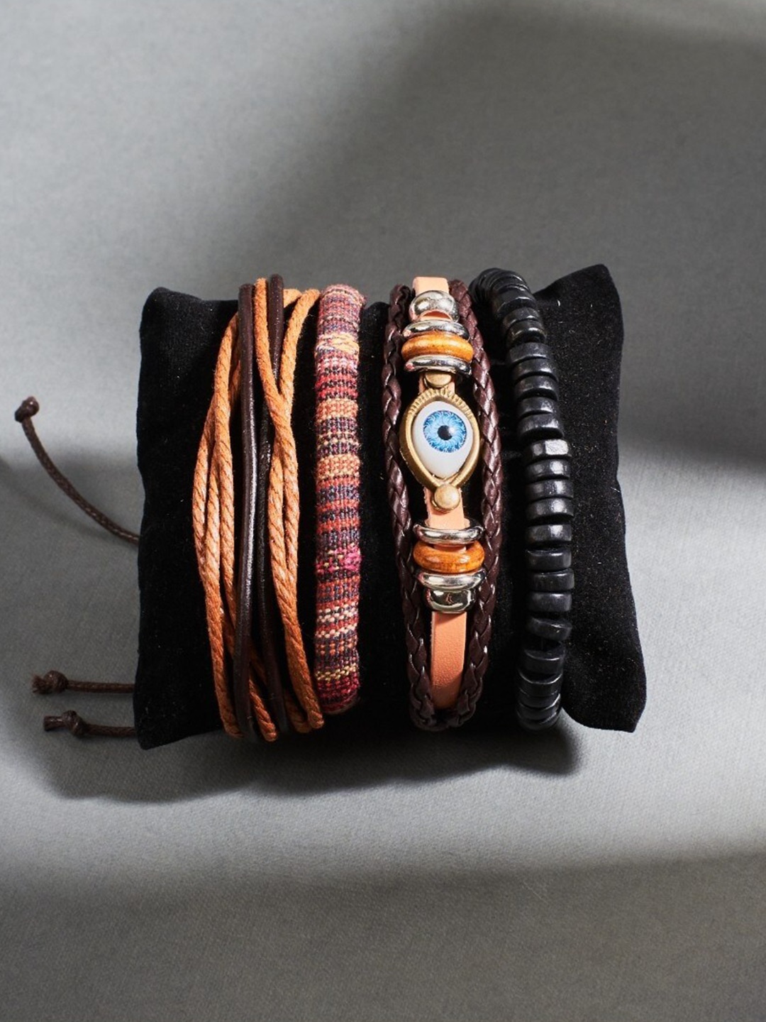 

SALTY Men Leather Multistrand Bracelet, Black