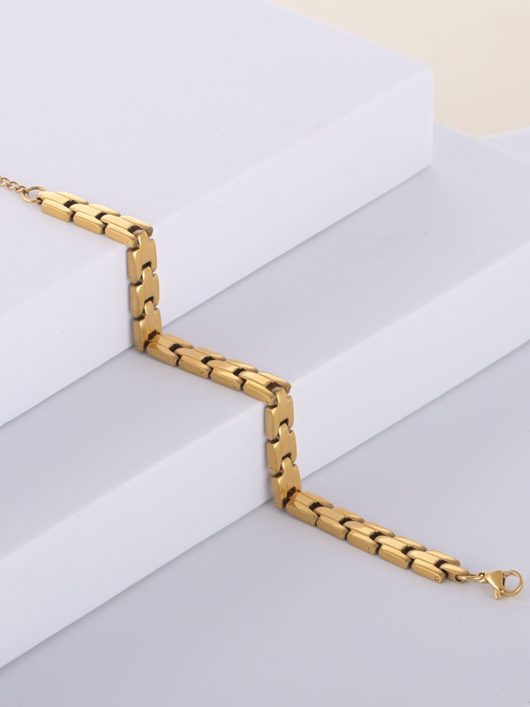 

PALMONAS Stainless Steel Gold Plated Wraparound Bracelet