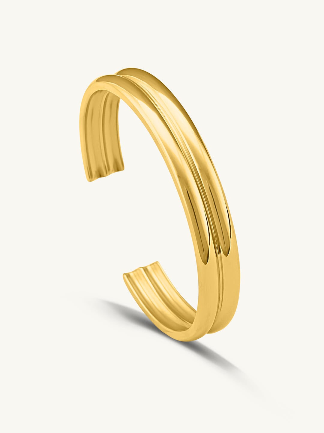 

PALMONAS Stainless Steel Gold Plated Cuff Bracelet