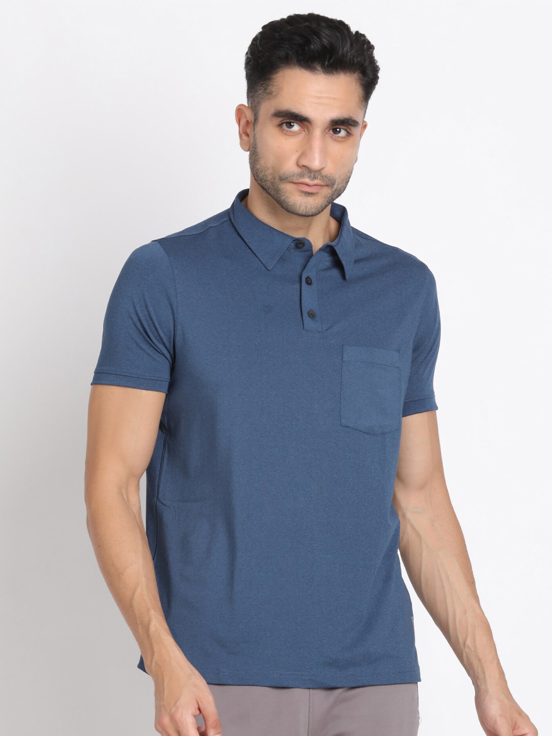 

Turtle Polo Collar Slim Fit T-shirt, Blue
