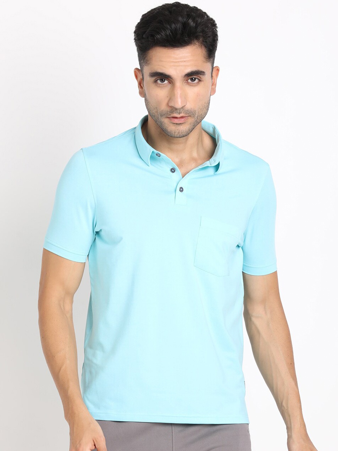 

Turtle Polo Collar Slim Fit T-shirt, Blue