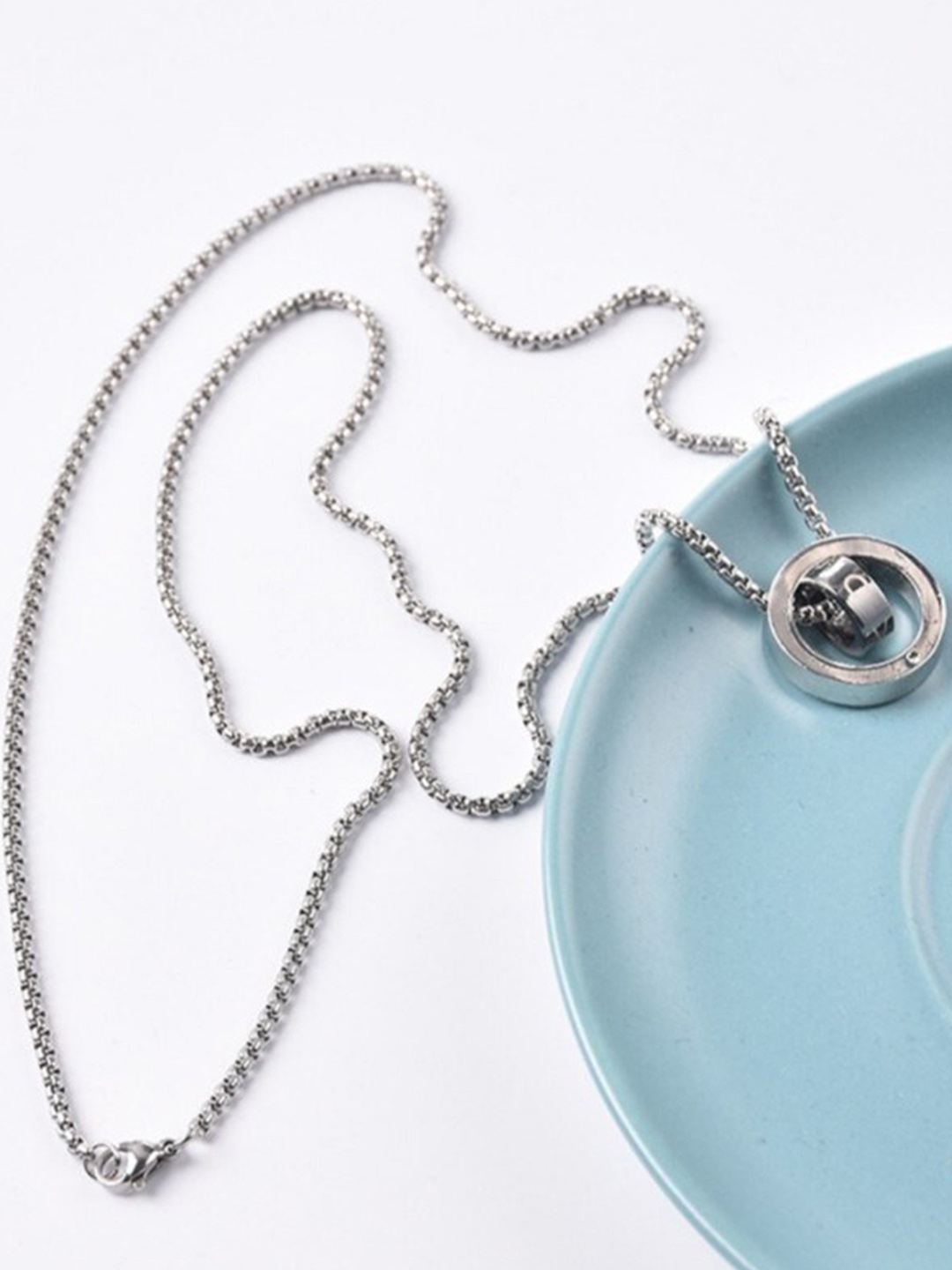 

SALTY Men Stainless Steel Chain, Silver