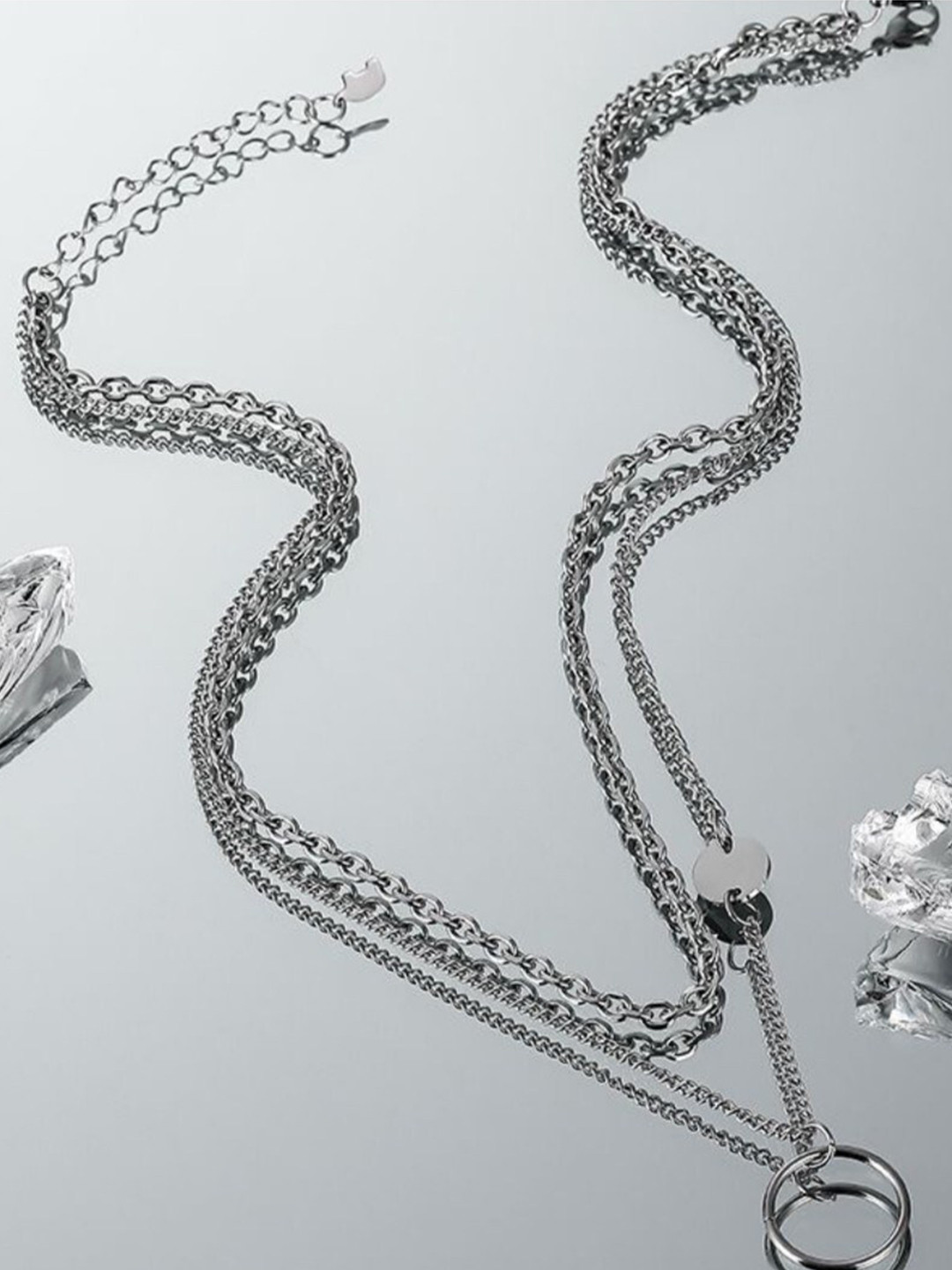 

SALTY Men Stainless Steel Necklace, Silver
