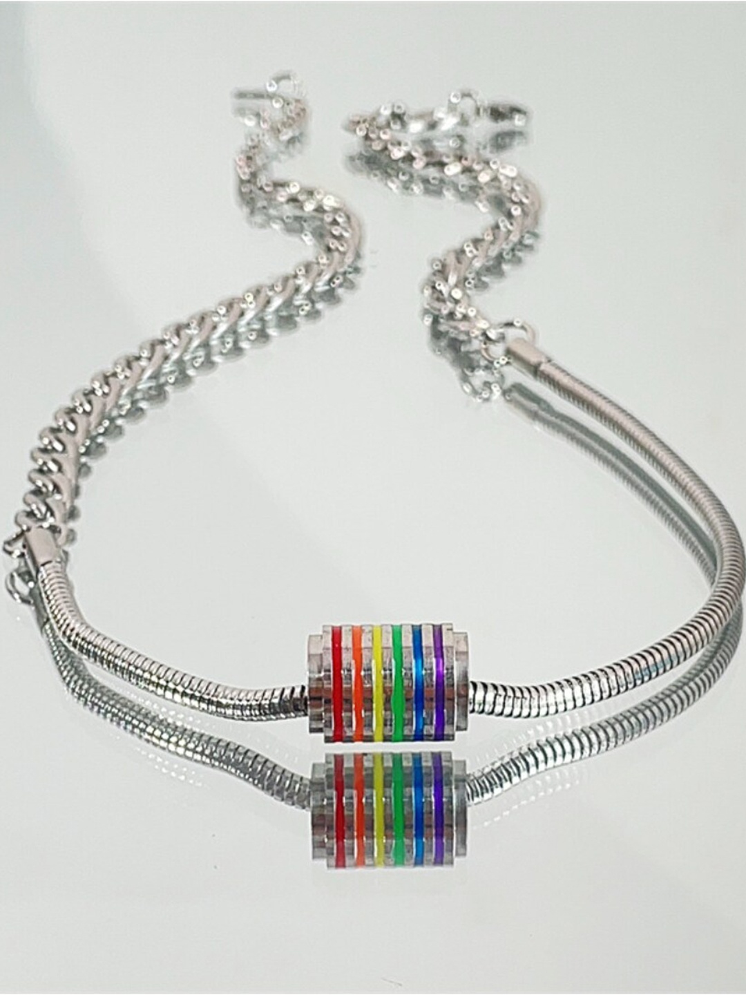 

SALTY Men Stainless Steel Chain, Silver
