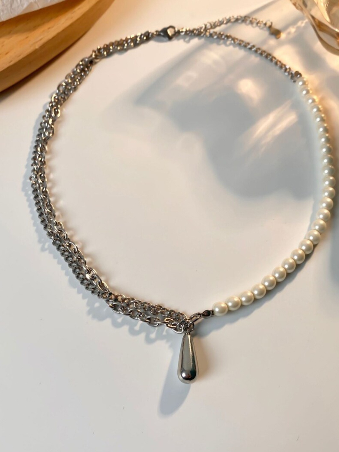 

SALTY Women Stainless Steel Chain, White