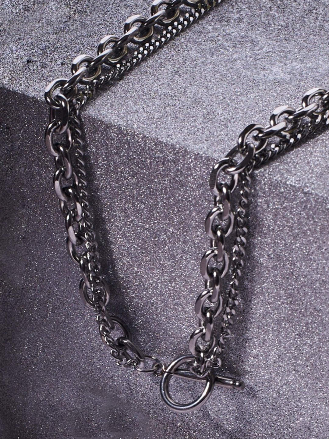 

SALTY Men Stainless Steel Chain, Silver