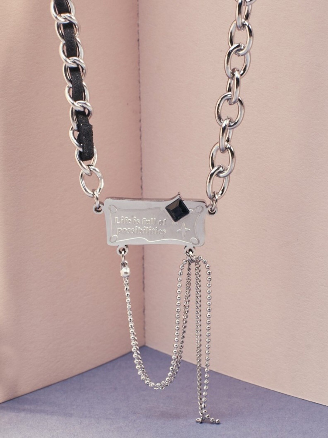 

SALTY Women Stainless Steel Chain, Black