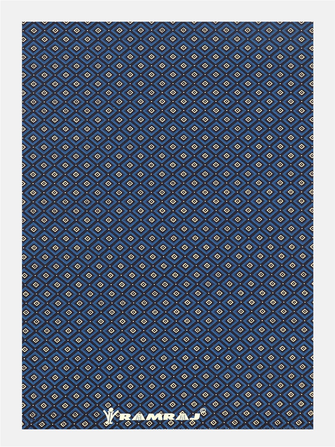 

Ramraj Men Printed Pure Cotton blend Shirt unstitched Fabric, Navy blue