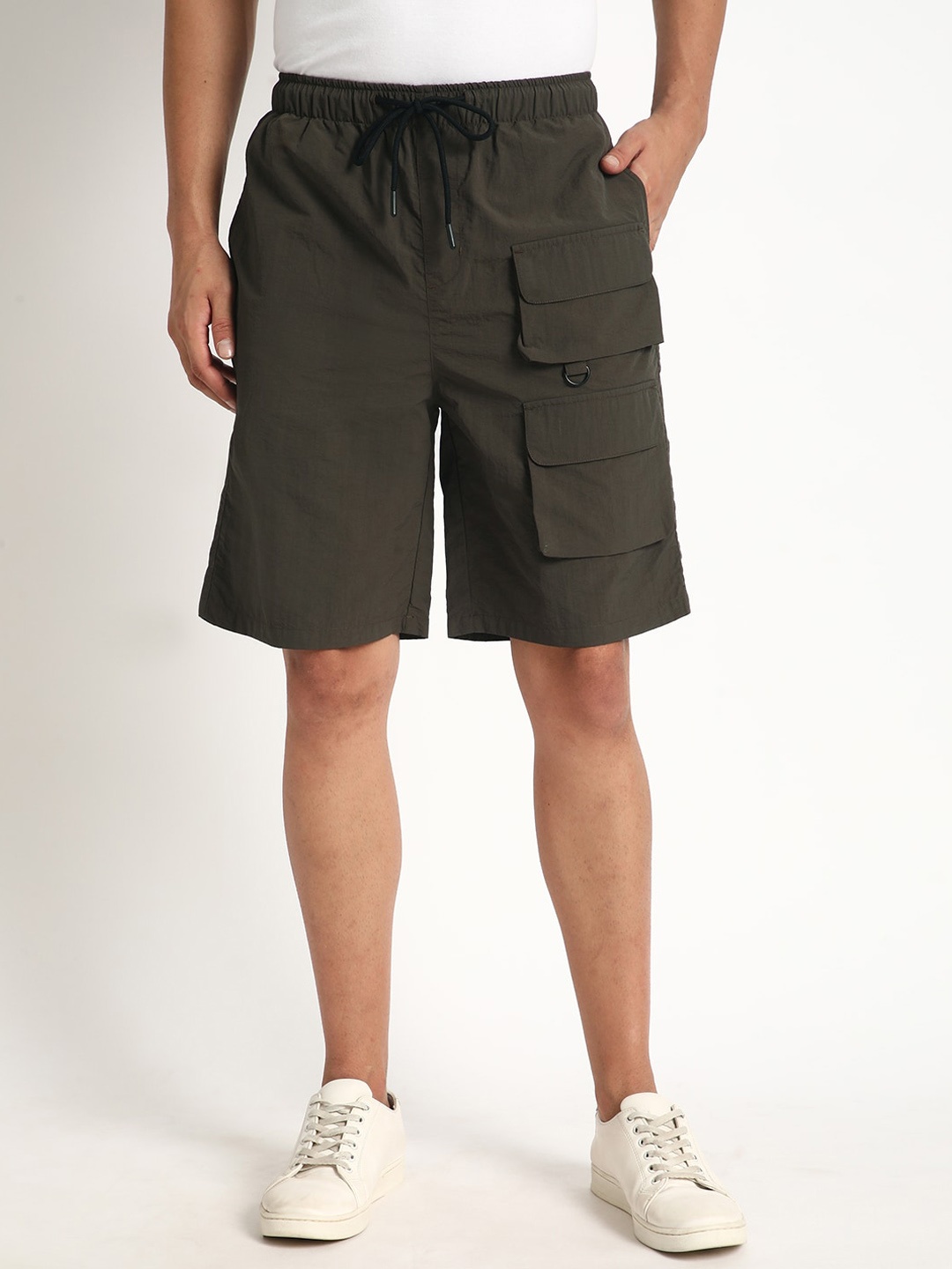 

BENE KLEED Men Mid Rise Relax Fit Cargo Shorts, Blue