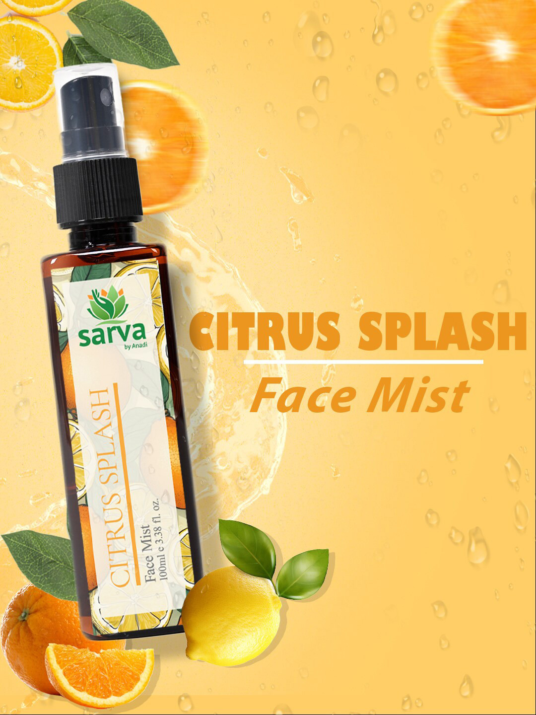 

SARVA by Anadi Citrus Splash Face Mist - 100 ml, Transparent